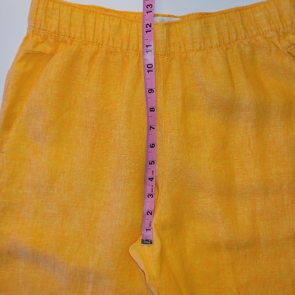 Cynthia Rowley Wide Leg Cropped Pants 100% Linen - Picture 4 of 9